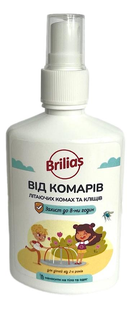 Спрей від комарів, літаючих комах та кліщів Brilias 100 мл Дитячий з маслом гвоздики 10-304 фото